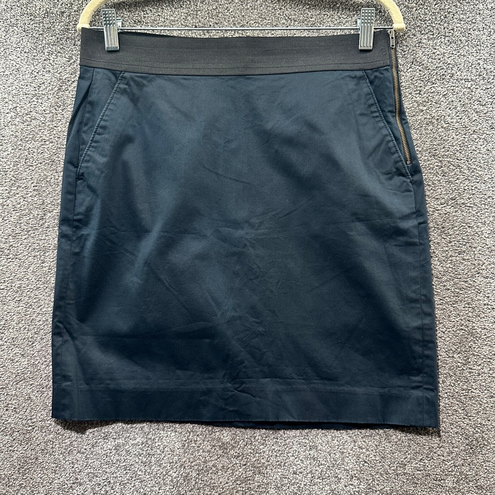Banana Republic Utility Mini A‎ Line Skirt Women 8 Black Pockets Casual